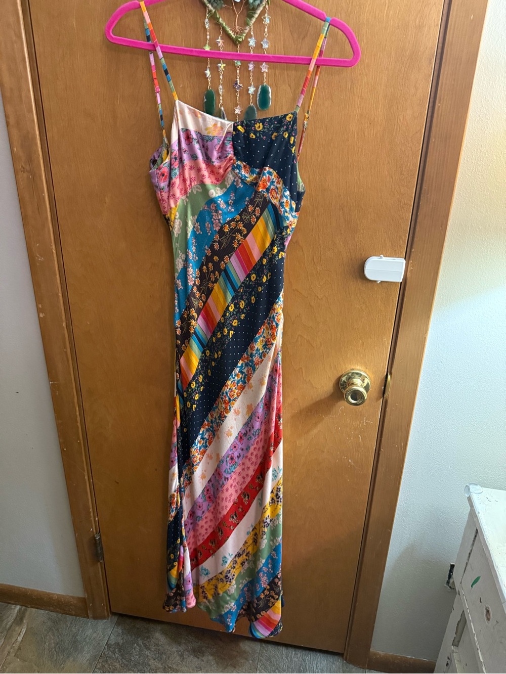 Free People Fiona Maxi Dress XS EUC MISSING ROPE TIE MSRP $198 - Picture 4 of 5